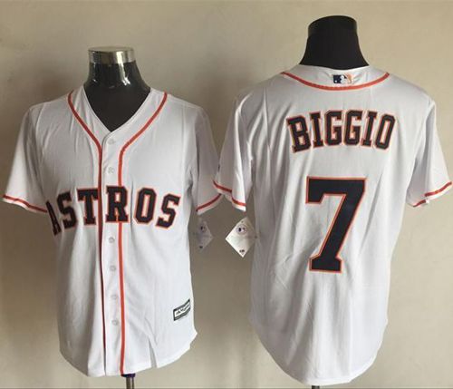 Astros #7 Craig Biggio White New Cool Base Stitched MLB Jersey - Click Image to Close
